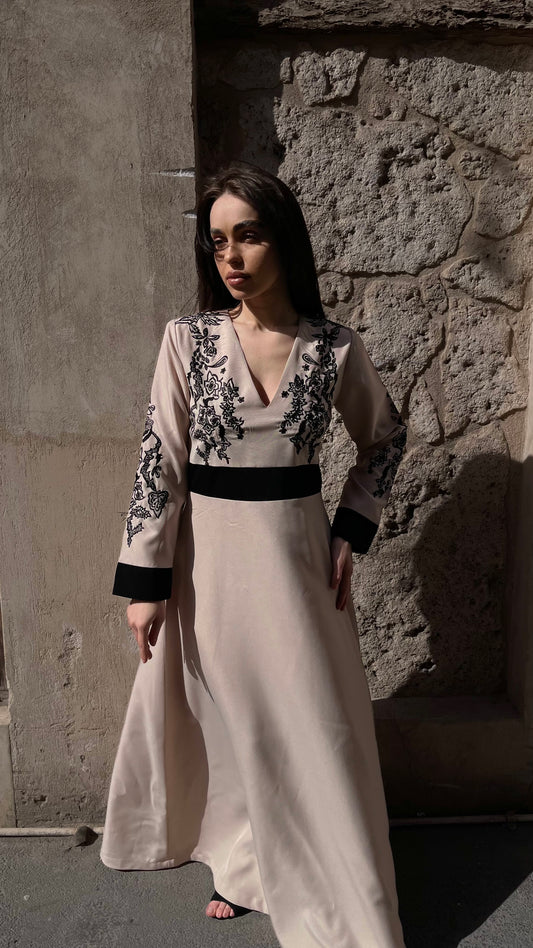 Beige long dress