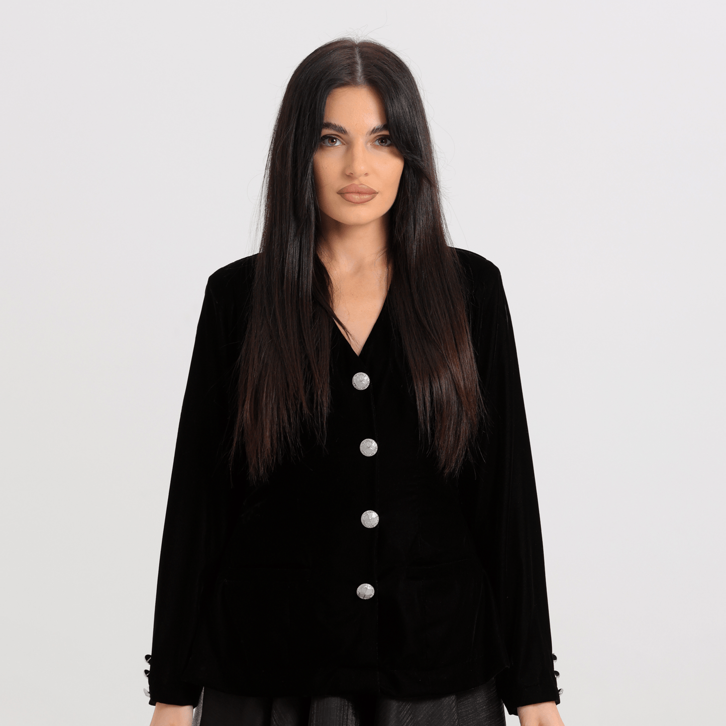 Black Buttoned Dress - RIFA